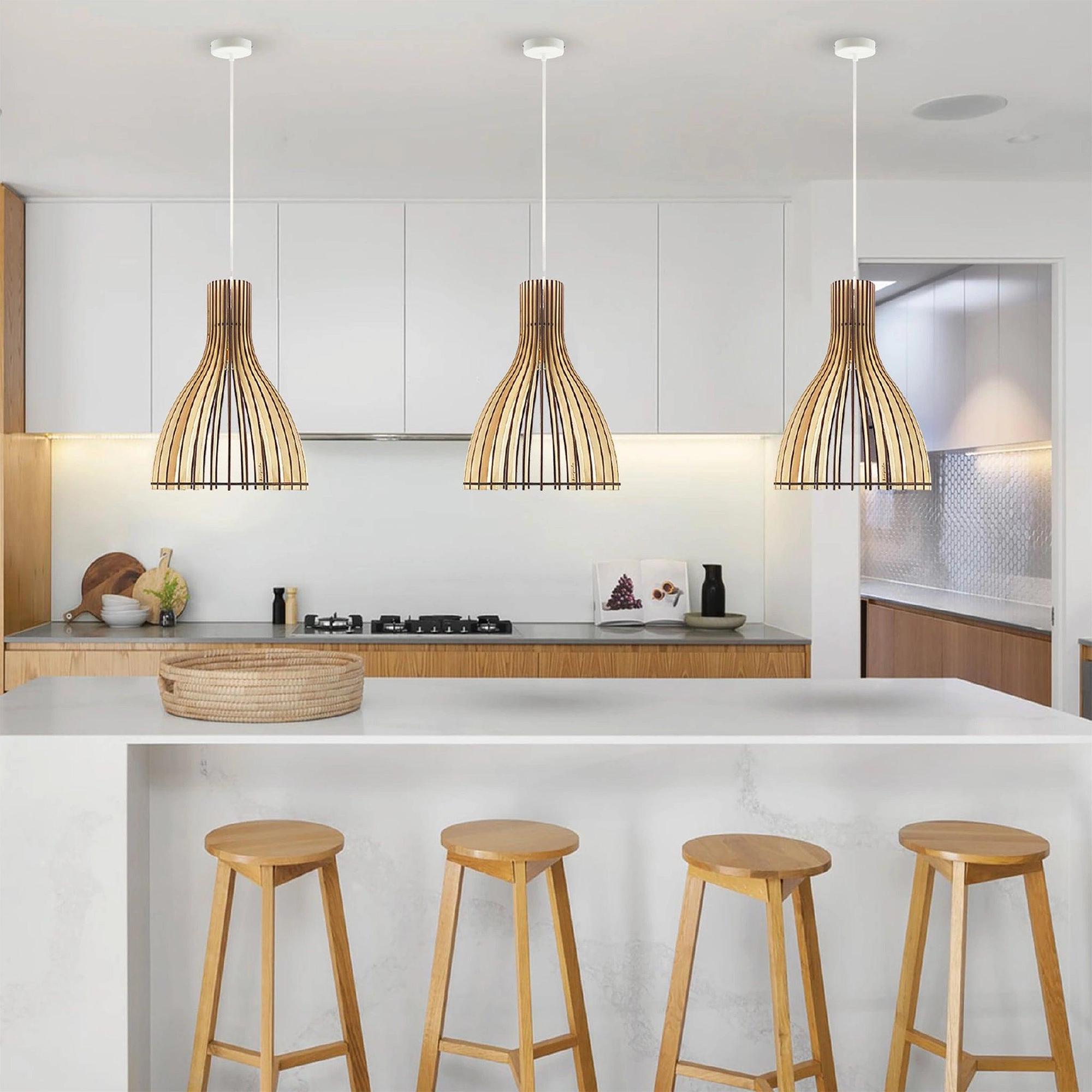 Ariel Pendant Lamp Wood 36cm 0