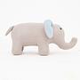 Elephant stuffed animal cotton gray pink 3