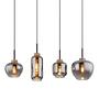 4-burner pendant light Matt Type B colored glass Iron 0