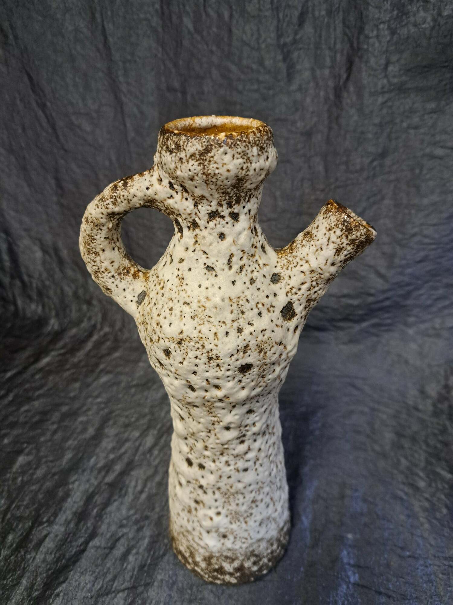Vintage Vase Keramik Weiß 2