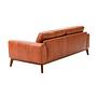 ANGEL CERDÁ Brown leather 3-seater sofa 4