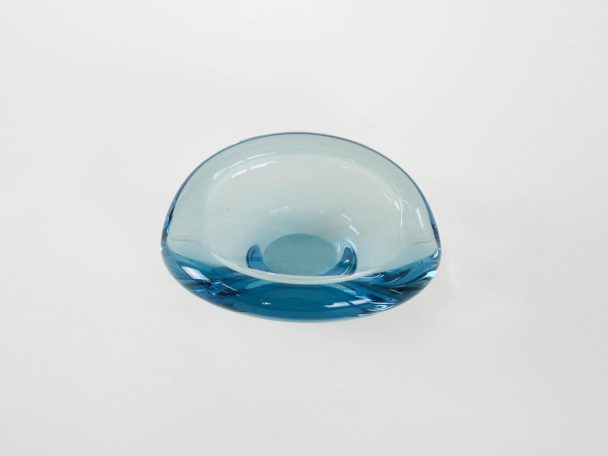 Glasschale Blau 1960er 4