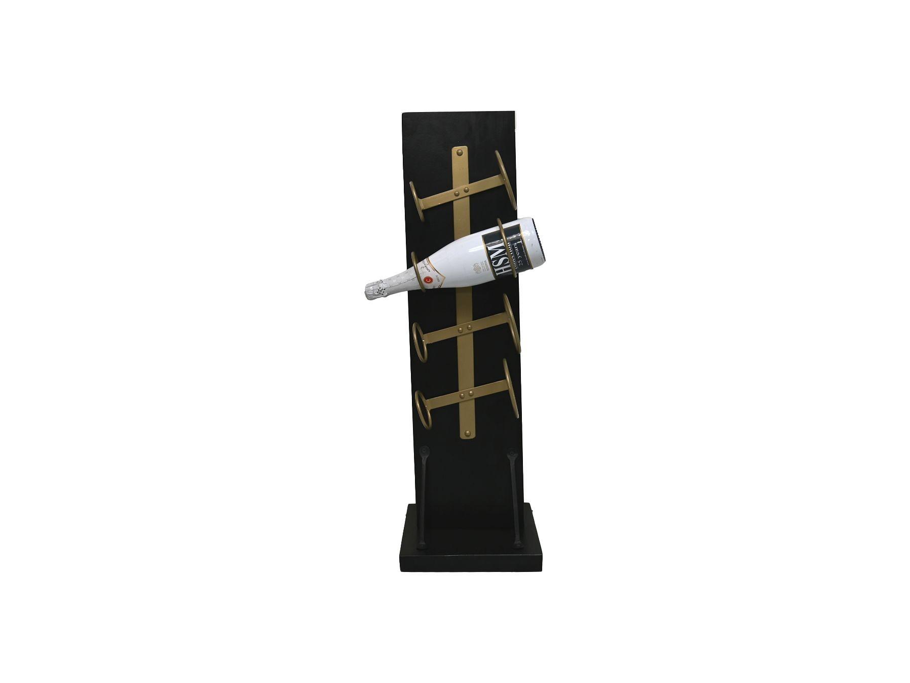 Stehendes Weinregal Mangoholz Metall 2
