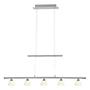 LED-Pendelleuchte Tonja 5-Flammig Silber 1