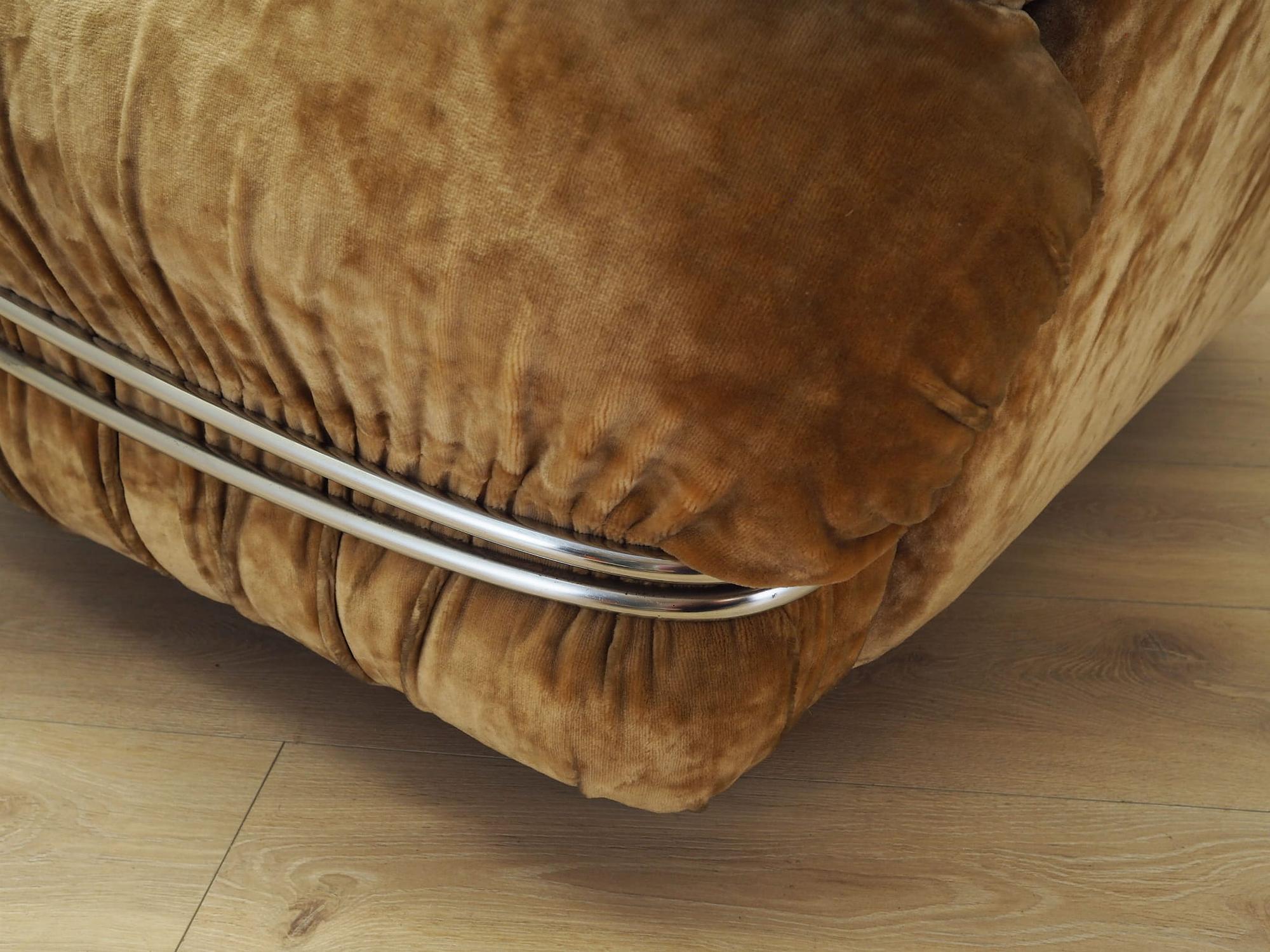 Armchair velvet brown 1970s 14