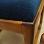 4x Dining chair Beech wood 1950s 10