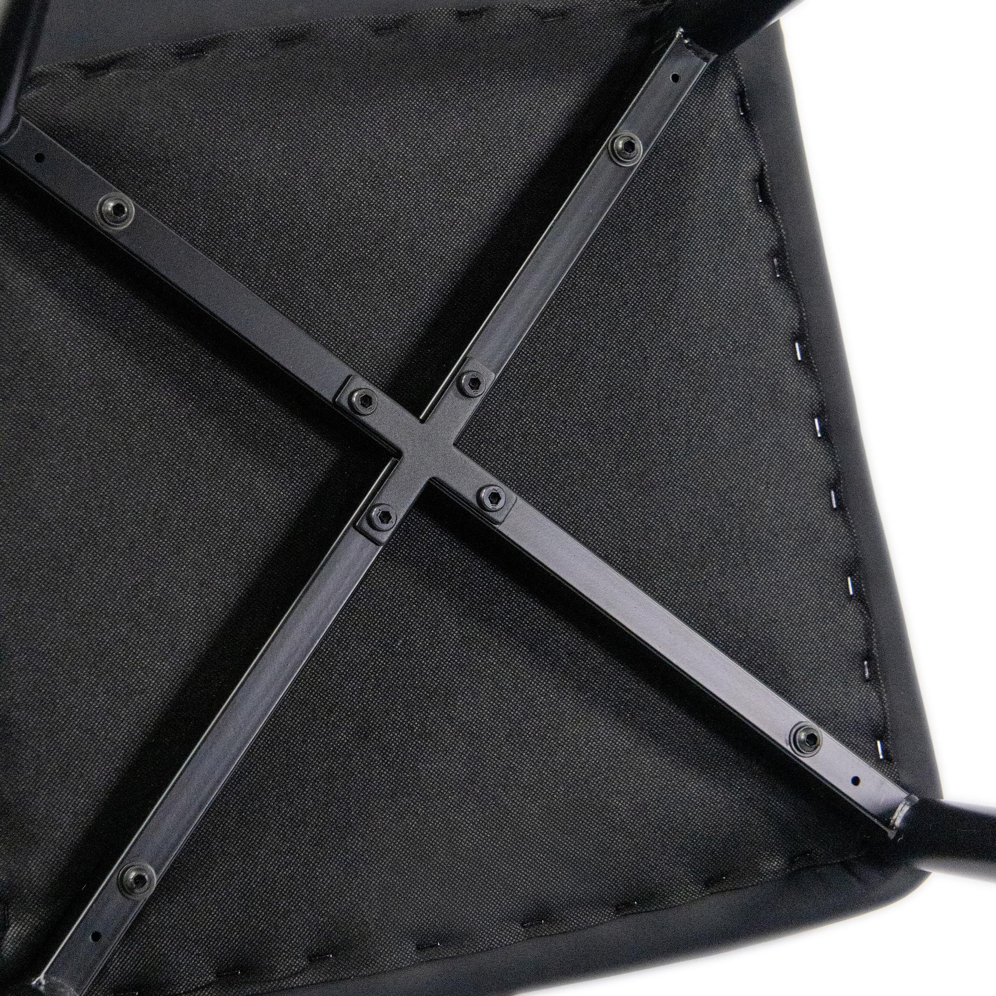 Dining chair faux leather black 4