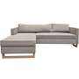 Madison Sleeper Sofa Chaise Lounge Left Agnes Brown 1