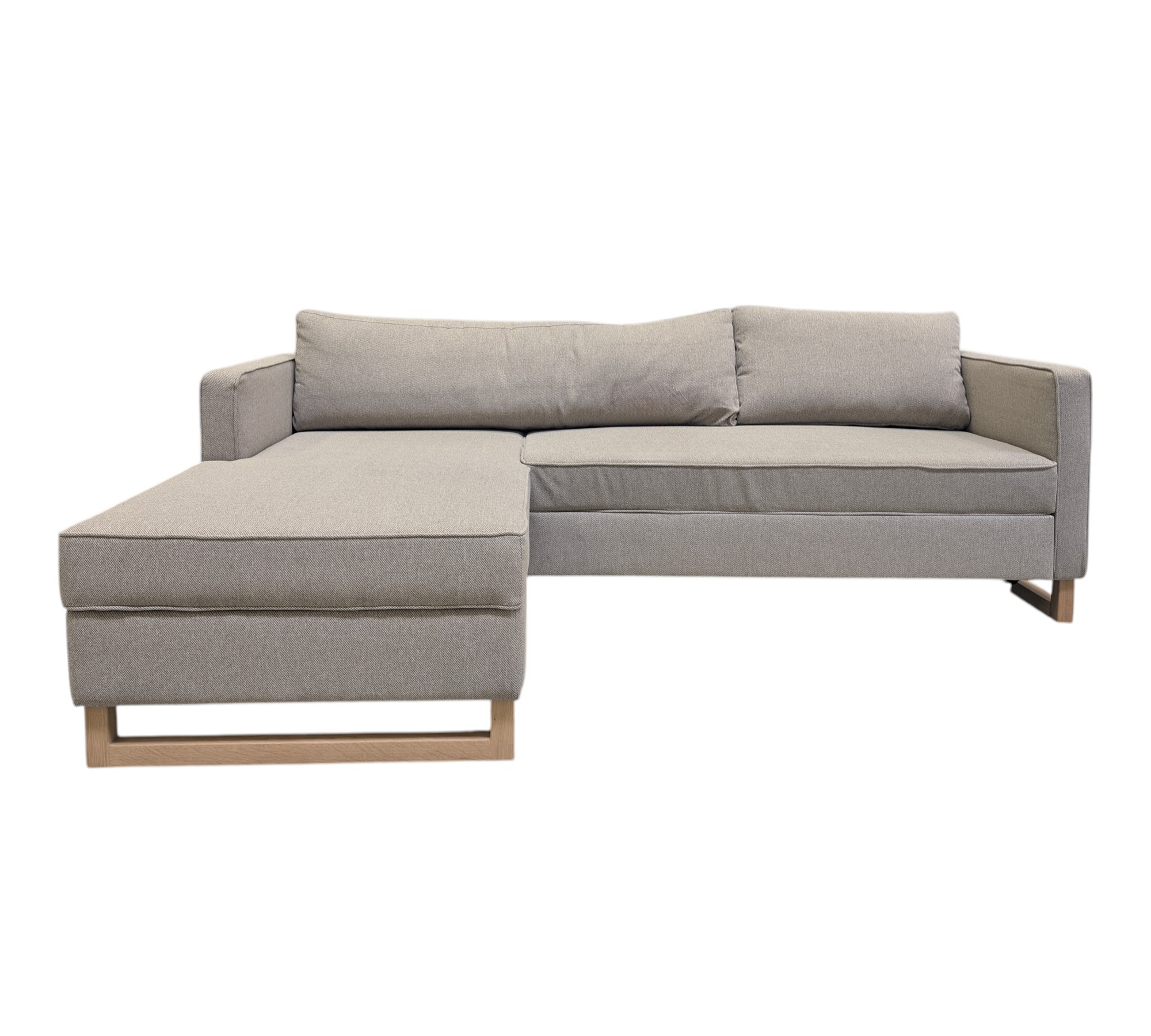 Madison Sleeper Sofa Chaise Lounge Left Agnes Brown 1