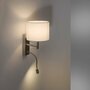 LED-Wandleuchte 1-flammig Metall Textil Weiß 1