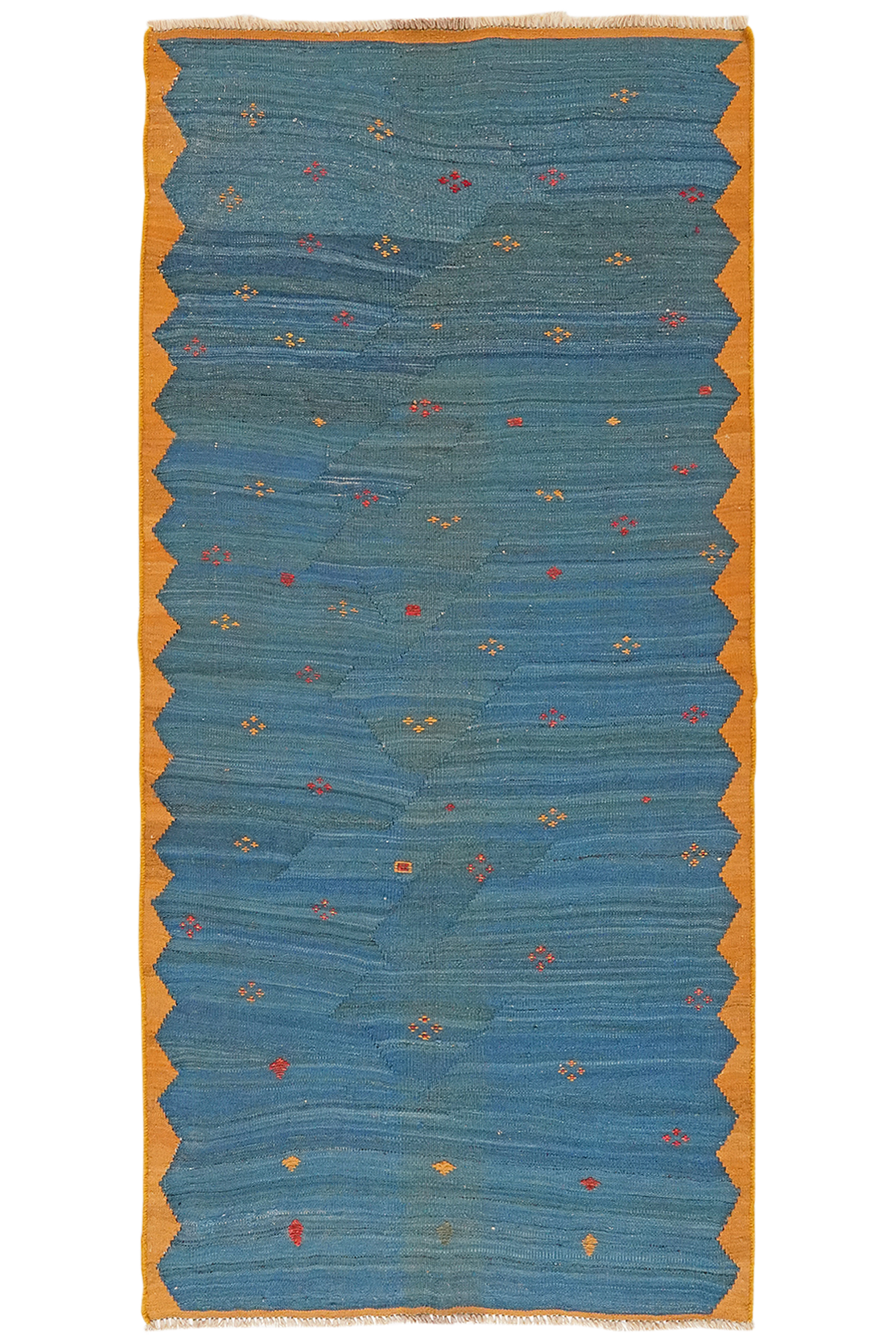 Kilim Gashgai Teppich Blau 0