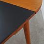 Vintage dining table Teak brown 1970s 14