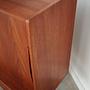 Vintage Highboard Teakholz Braun 1960er Jahre 14