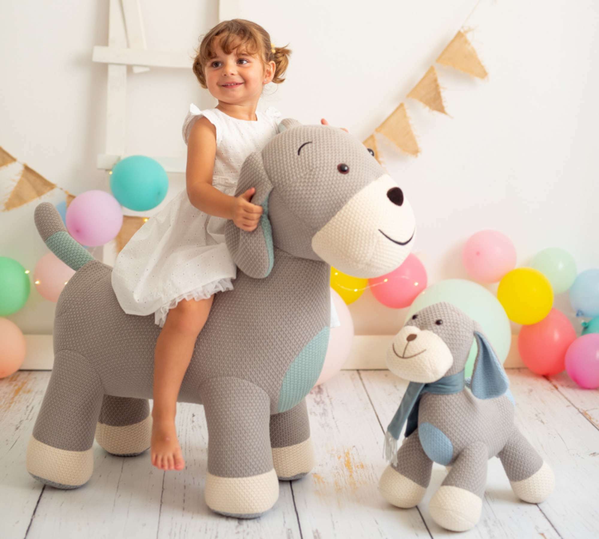 Cocker Maxi plush toy cotton wood grey 7