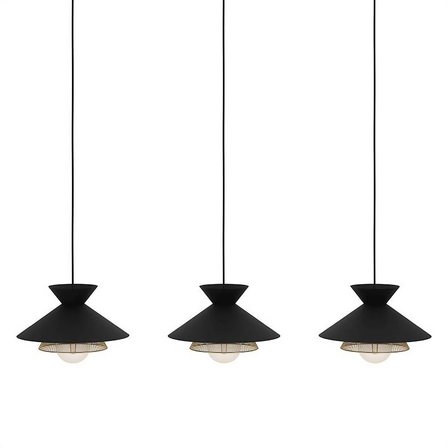 Grizedale Pendant Lamp Steel 3-light 0