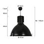 1-Flame Pendant Lamp Warbier Black 1