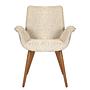 Upholstered Chair Throne White Brown 1