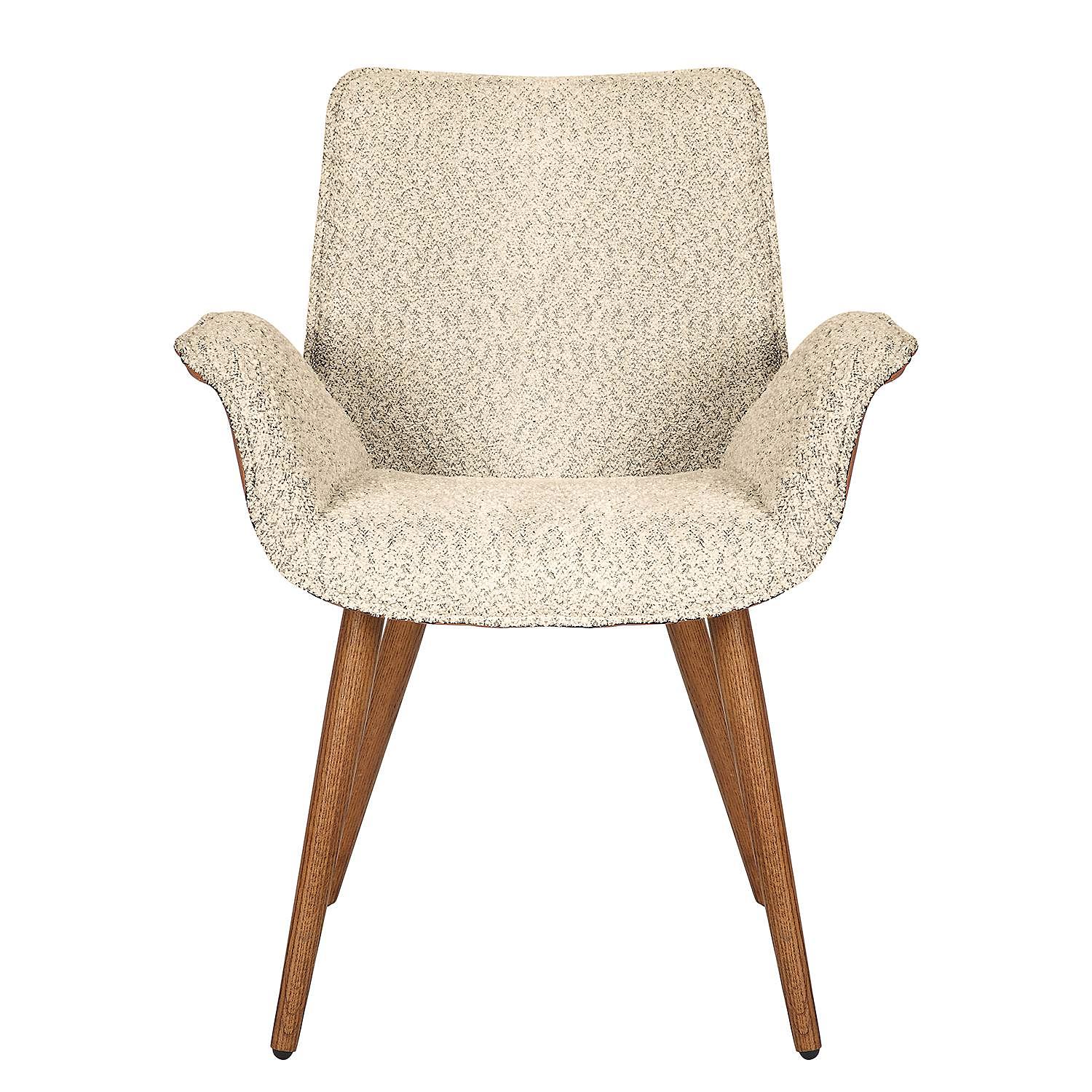 Upholstered Chair Throne White Brown 1