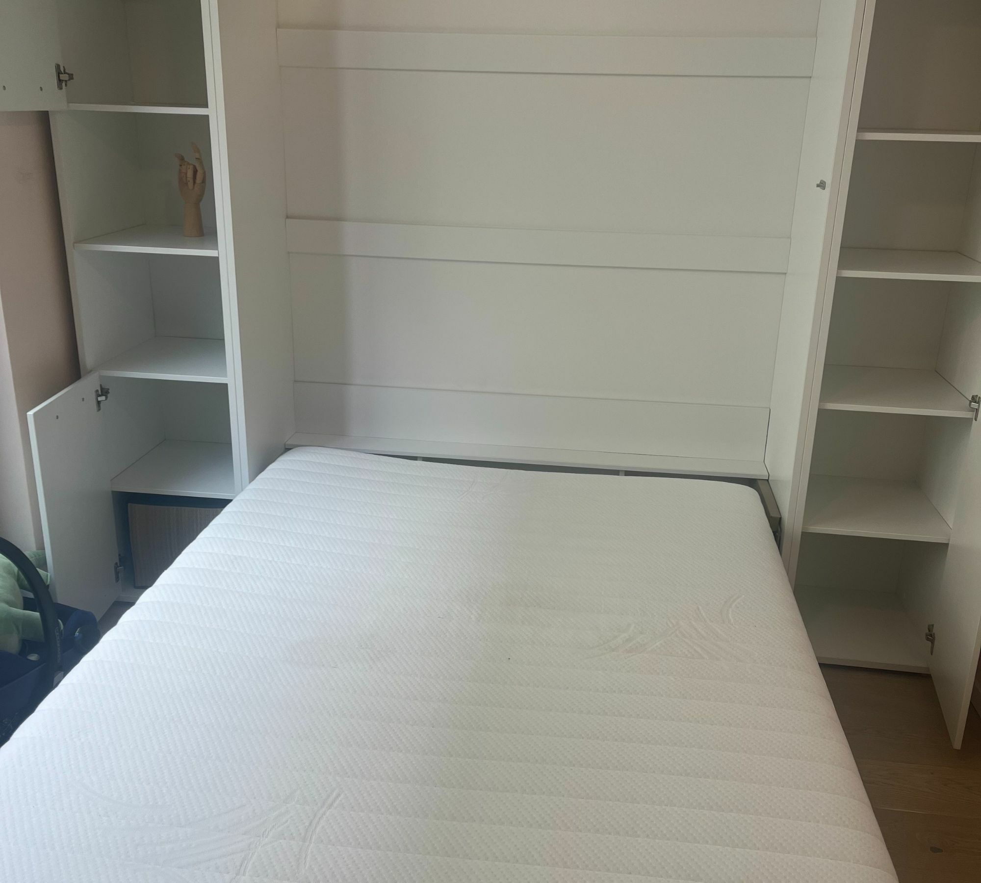 Schrankbett Holz Weiß  6