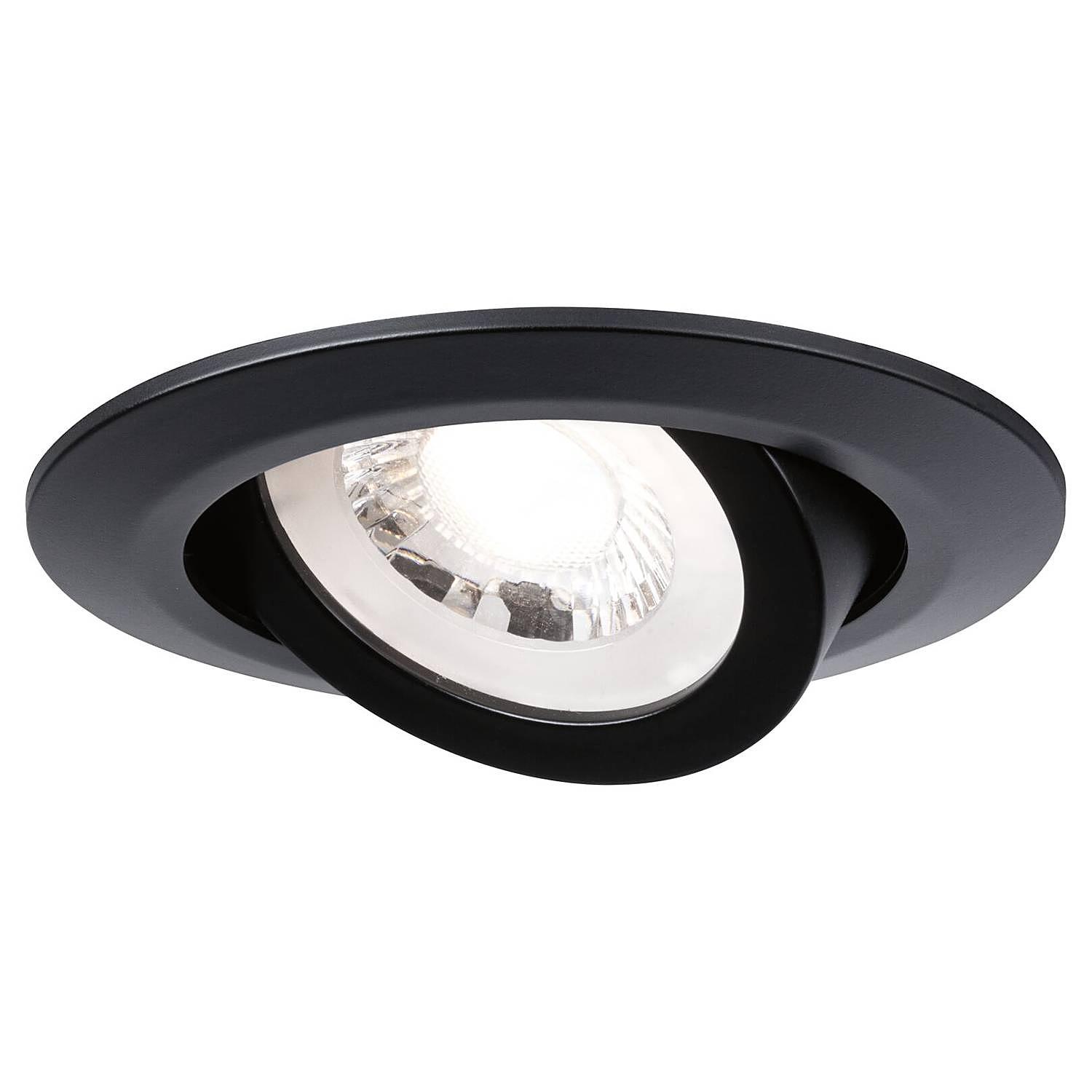 3x Recessed spotlights Medard Swivel Black 2