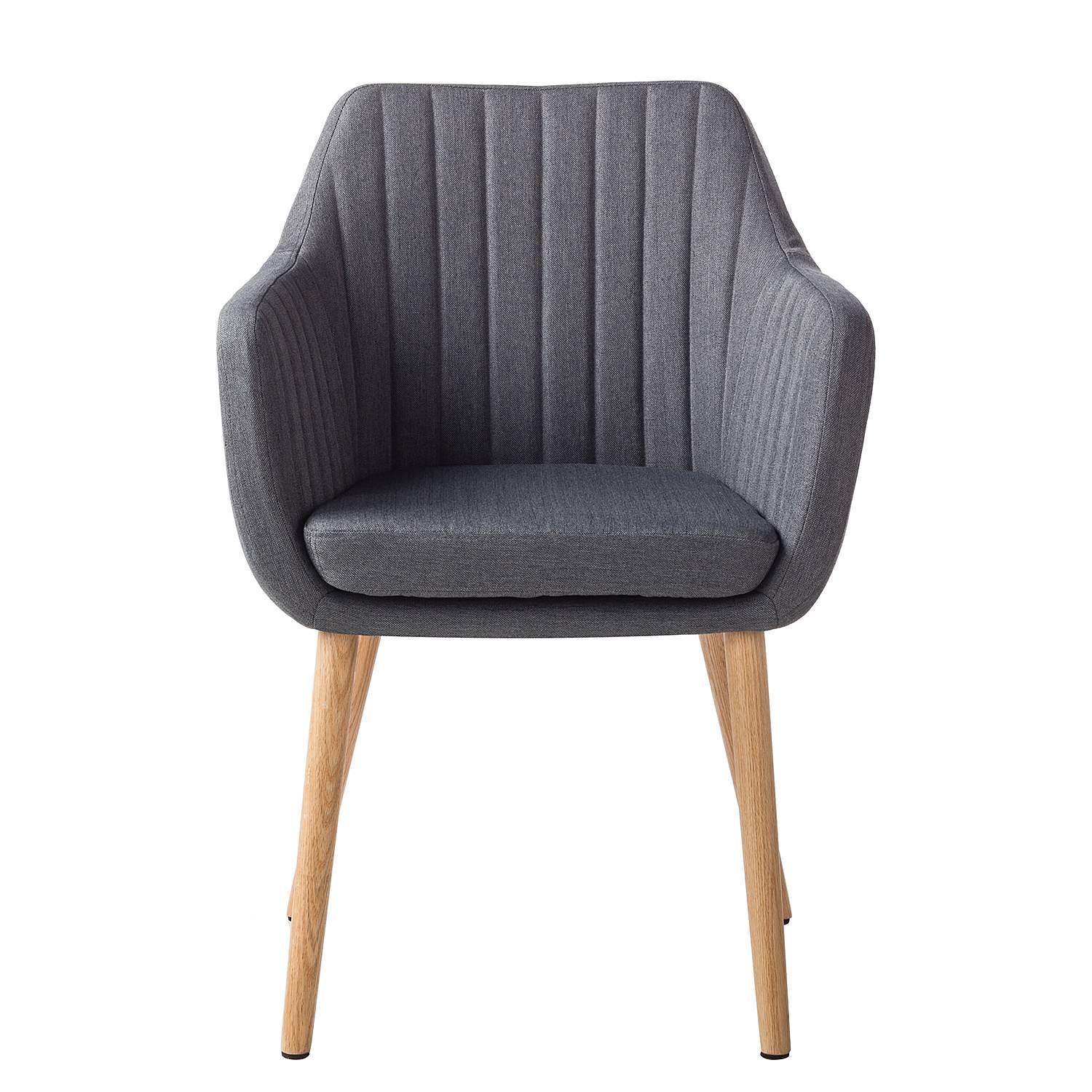 Leedy Armlehnstuhl  Eichenholz Massiv Dunkelgrau 3