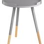 Viborg Round Side Table Small Wood Grey 0