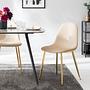 2x Esszimmerstuhl Yoyce II Samt Tiru Beige 2