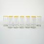 Highball Glasses Set Transparent 1970s 1