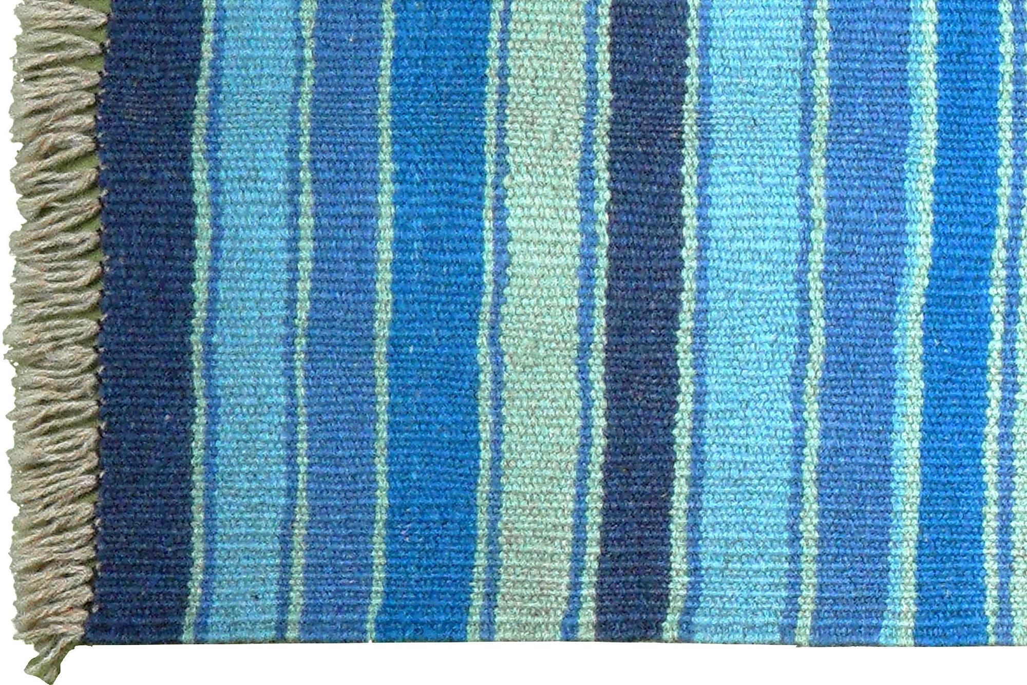 Tappeto Kilim Gashgai Lana Blu 1