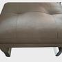 2x Sofa 2-Sitzer & Hocker Leder Grau 3