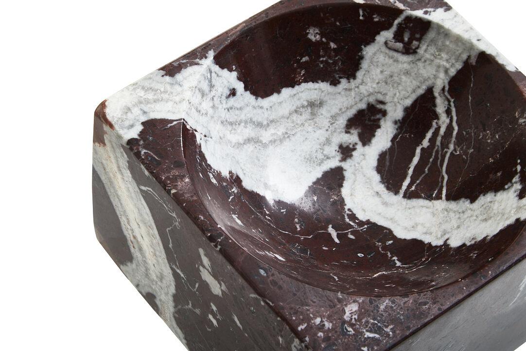 Salmo Kleine Rotmarmor Säule Schale
 2