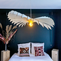 Aigle Pendant Lamp Wood White 100cm 0