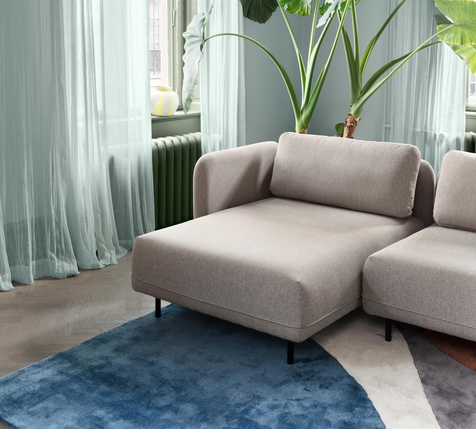 Ellis 1-seater recamiere removable armrest Agnes Brown 0