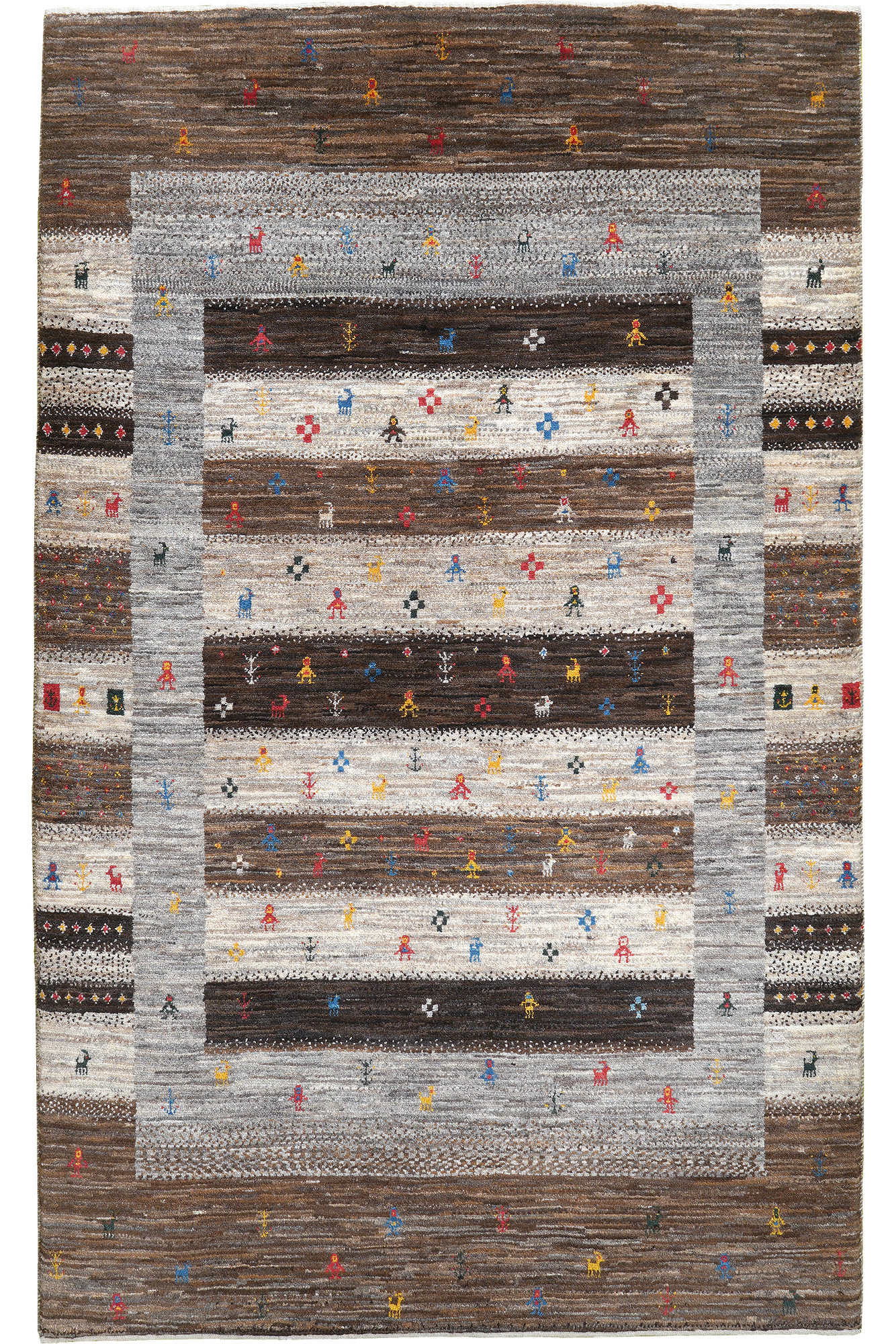 Rizbaf Gabbeh Carpet Wool Multicolor 0