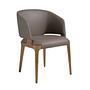 Armchair faux leather grey 0