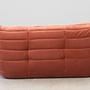 Togo 2-seater sofa cord coral 4