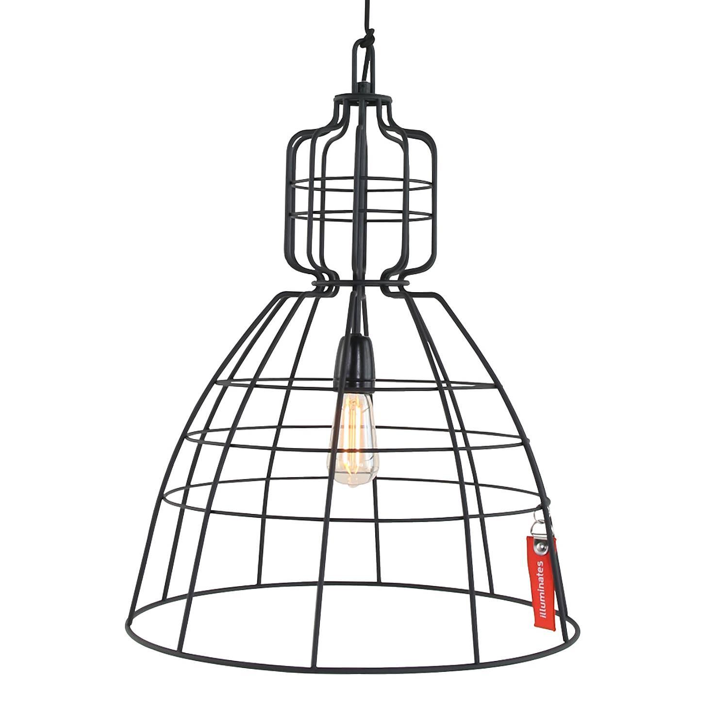 1-Light Mark Pendant Light Steel Black 0