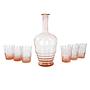Glass and Decanter Set Transparent 1970s 0