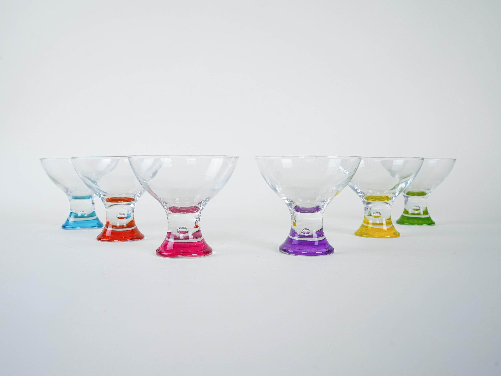 Dessert bowl set Multicolored 1980s 4