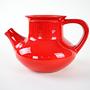 Kanne Keramik Rot 1960er Jahre 1