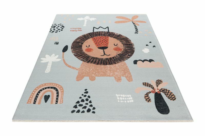 Greta Teppich Lion Baumwolle Mehrfarbig 115 x 170 cm 2