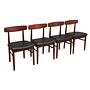 4x Vintage Dining Chair Teak Wood 1960s 0