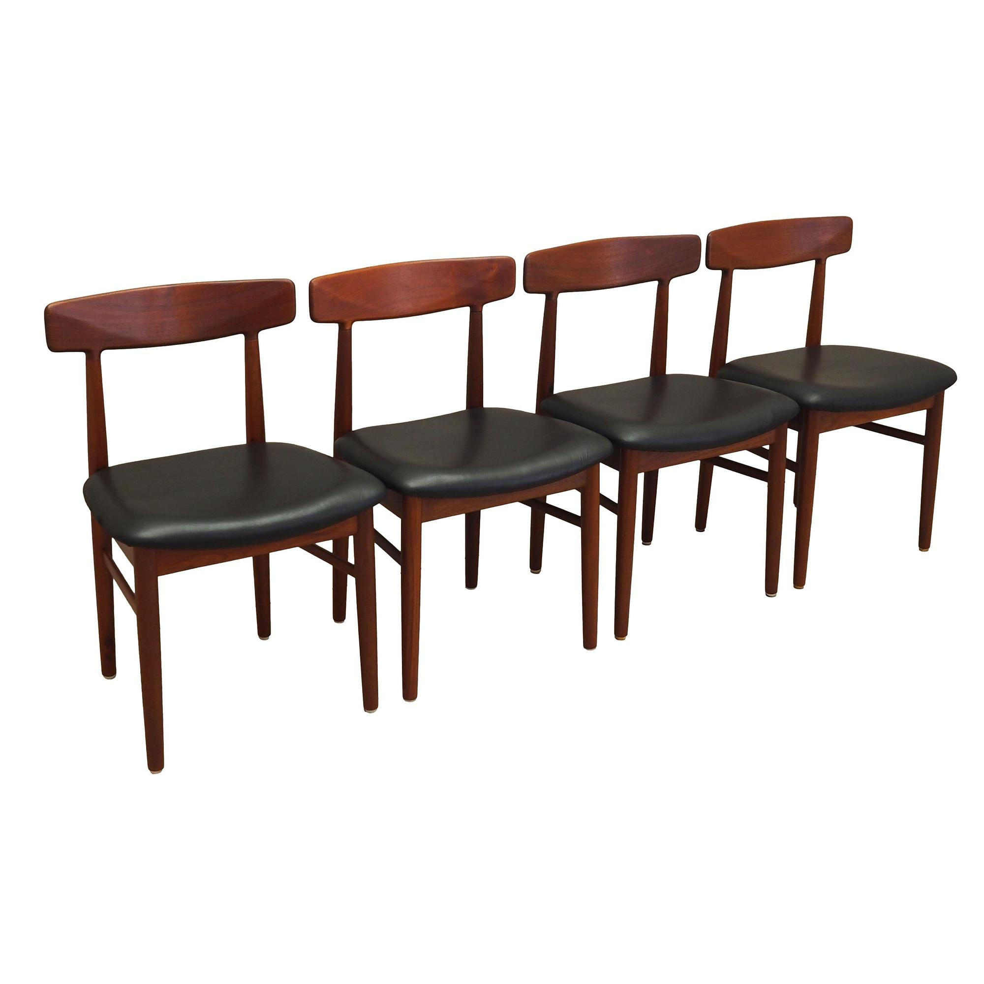 4x Vintage Esszimmerstuhl Teakholz 1960er Jahre 0