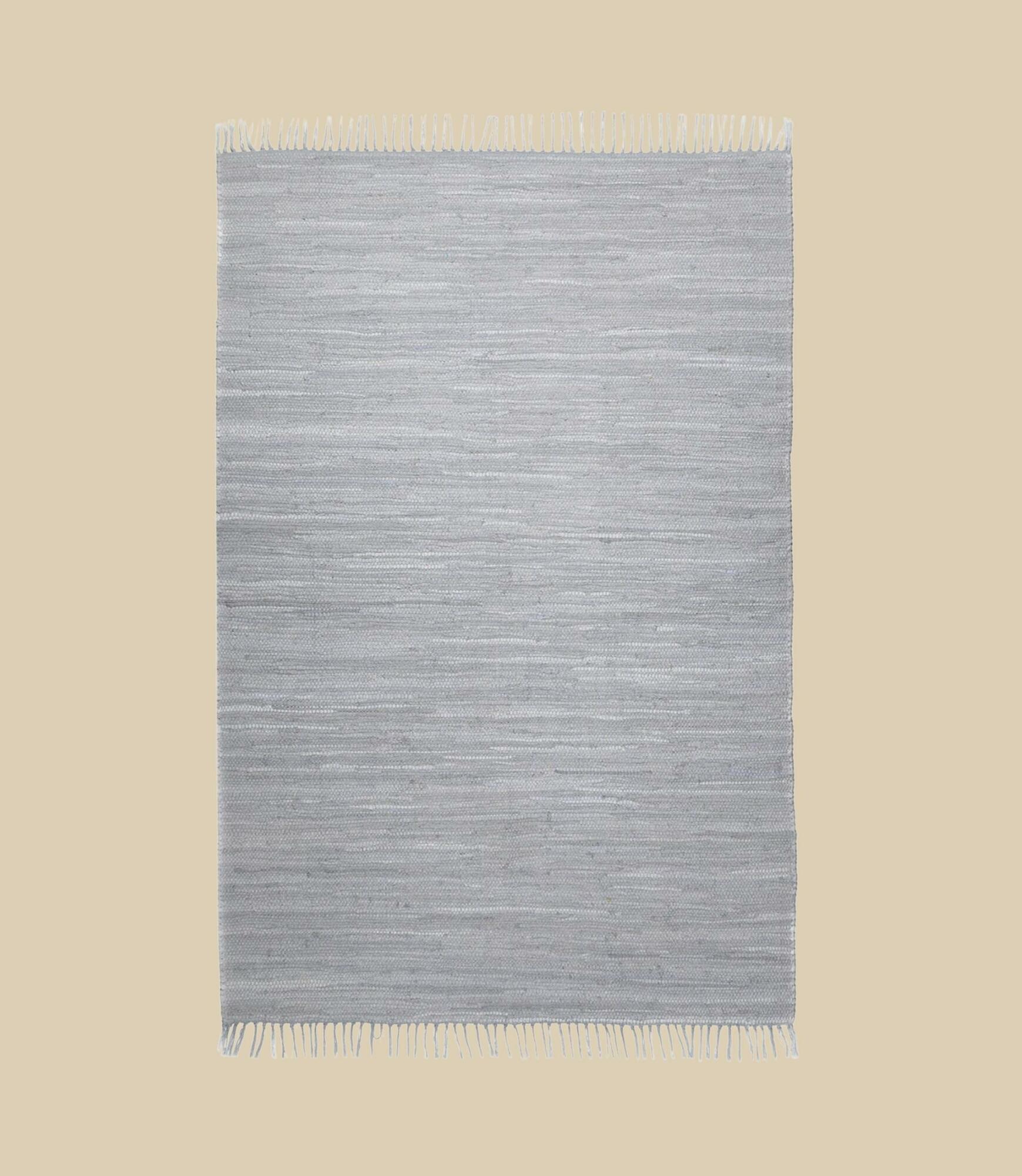 Teppich Baumwolle Grau 60x120cm 0