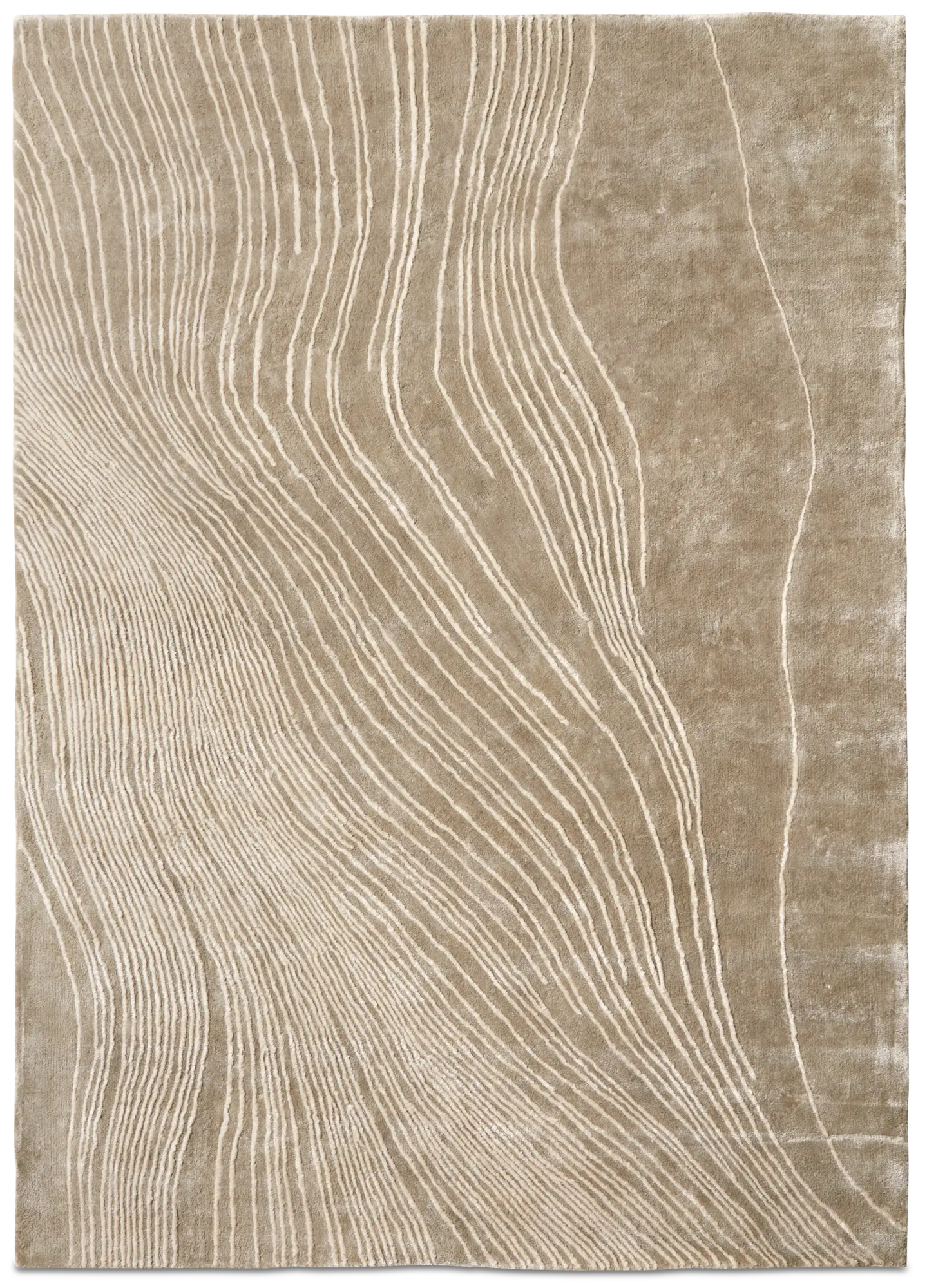 Tide Teppich Textil Grau Weiß 0