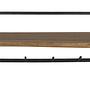 Wandgarderobe mit Regal Akazienholz Metall 2