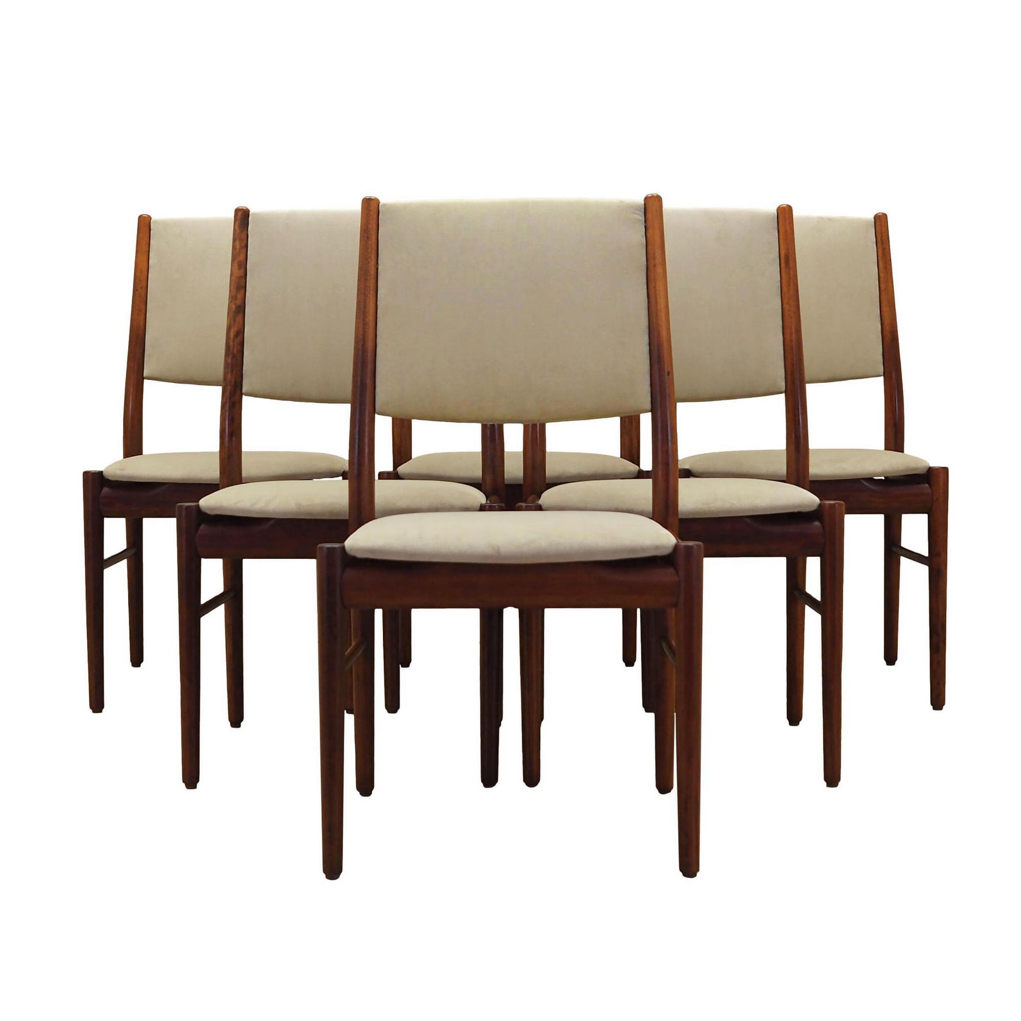 Set of six Mahogany chairs 1970s 0