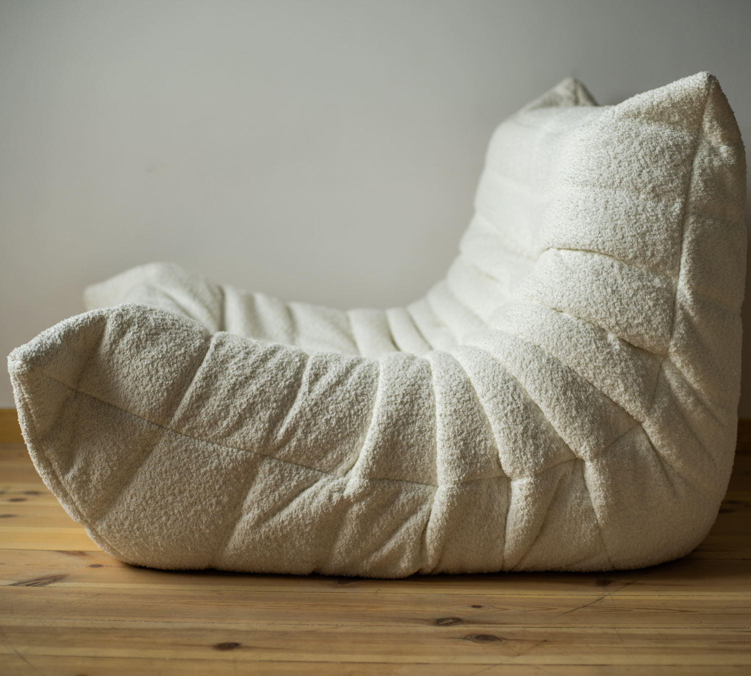 Togo Lounge Set 3-pc. Bouclé White 2