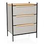 Chest of drawers STUVAR 58x40x79cm 3 drawers taupe hjh LIVING 0