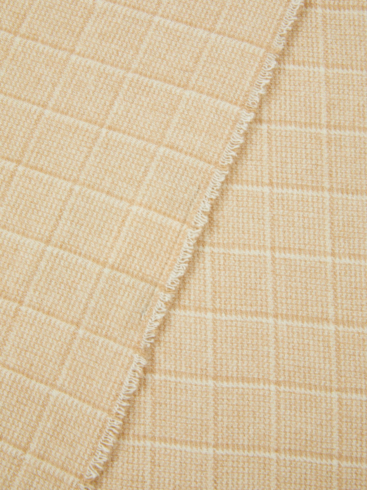 Pisa Check Decke 100% Schurwolle Beige 1